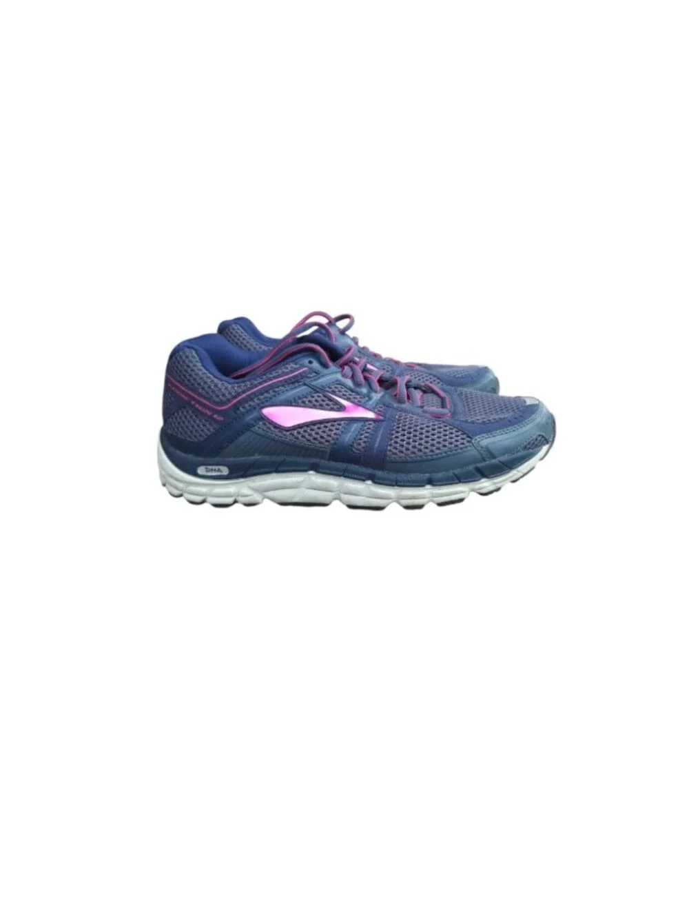 Brooks Addiction 12 Athletic Run Walk Tennis Shoe Sneaker Pink Blue Women 9.5